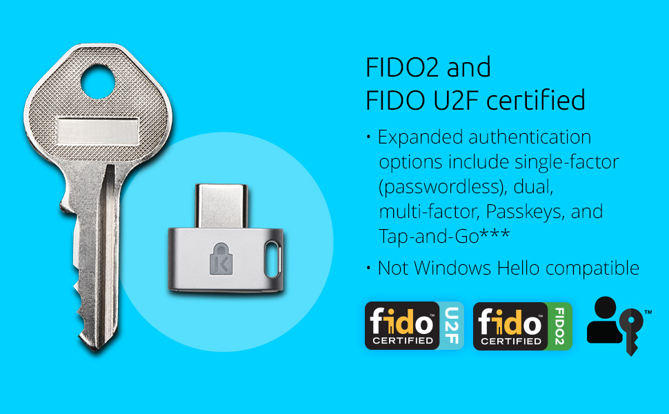 Kensington VeriMark Guard USB-C Fingerprint Key (K64709WW)