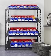 VEVOR Plastic Stackable Storage Bins 24 Pack (5 x 4 x 3-Inch), Hanging Stackable Storage Organize...