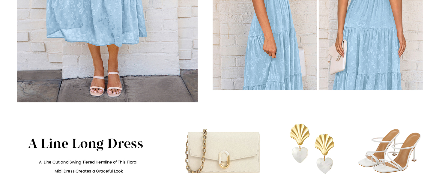 PRETTYGARDEN Cute Ruffle Short Sleeve Elastic Waist Casual Dresses for Women