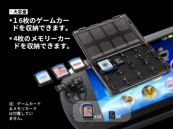 Amazon.co.jp: OSTENT 収納ボックス 20 in1 ゲームメモリー