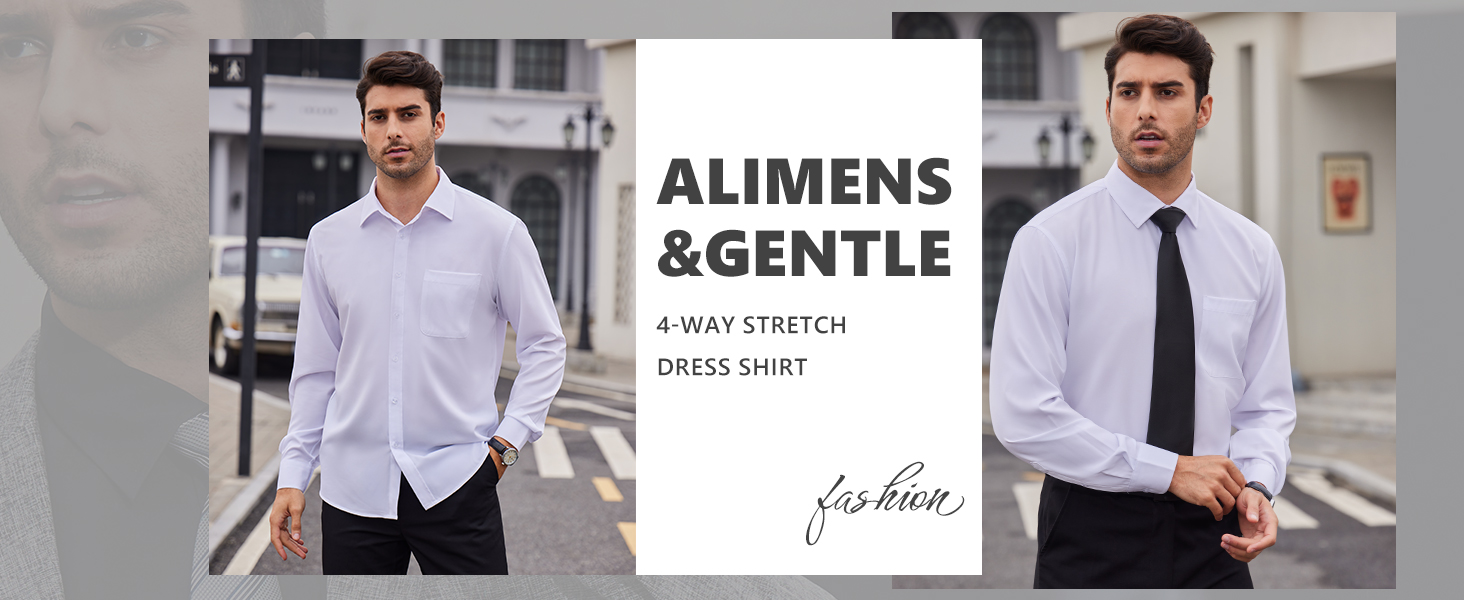 casual formal stretch dress shirt