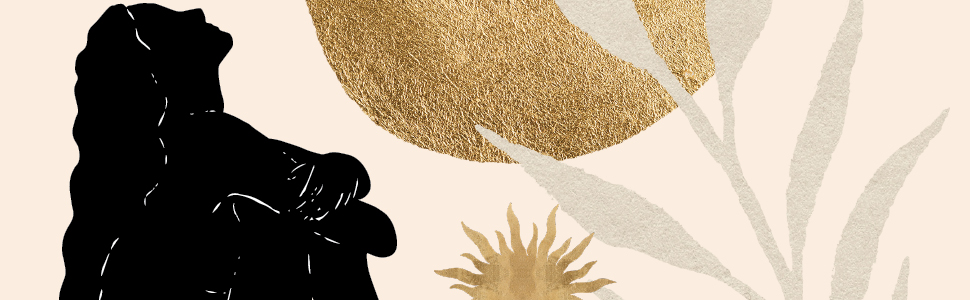 Illustration of women sitting and looking up at the sun