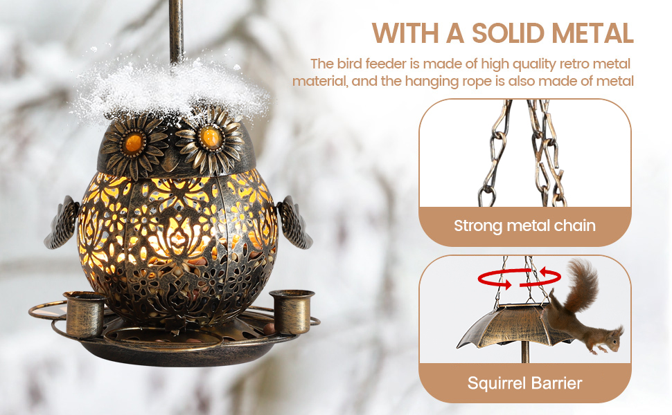 The bird feeder can work in bad weather