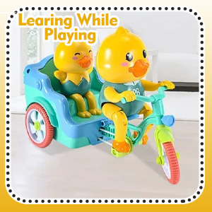 KITIKITTZ,Little Duck Riding A Three-Wheeler Cartoon Toy SPN-MX9E8
