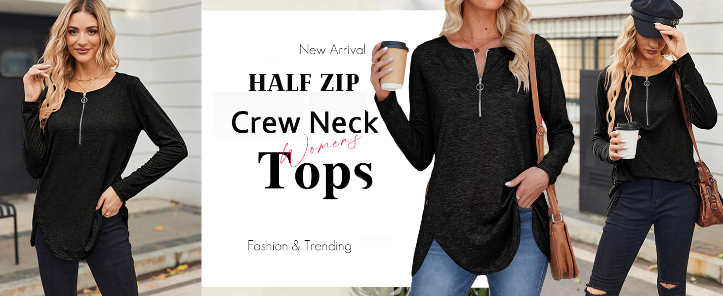 womens long sleeve tunic tops