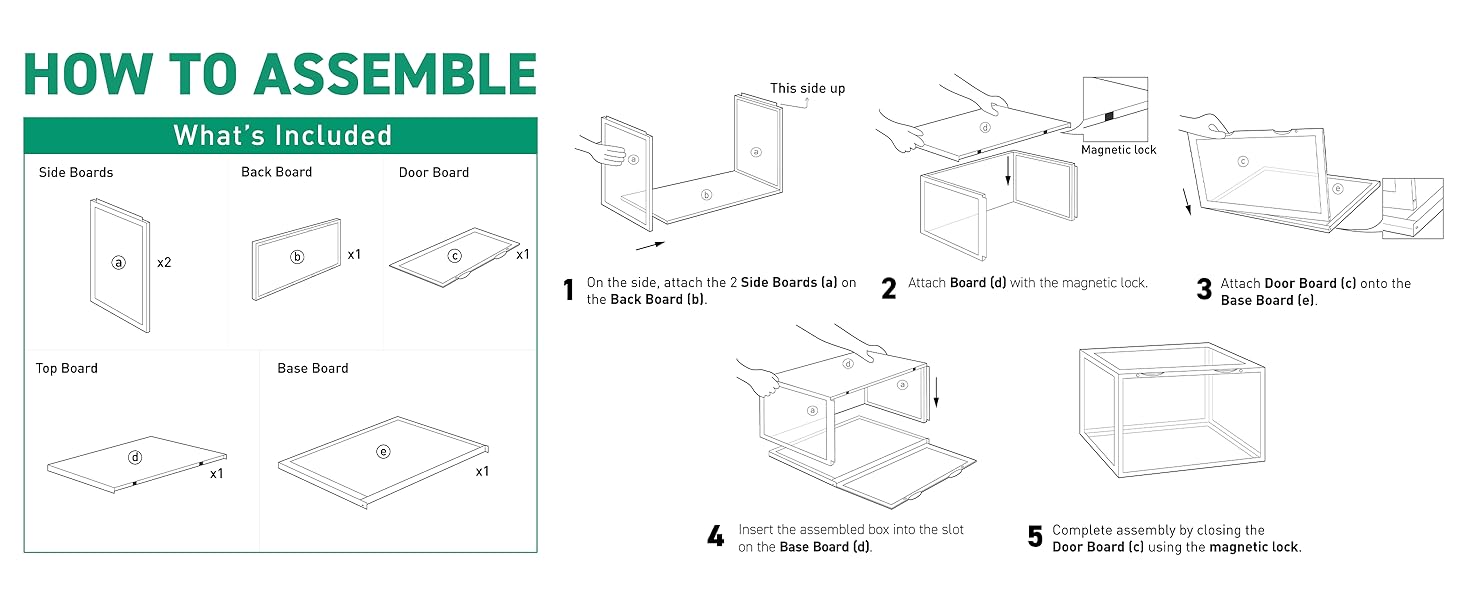 OLLIE XL Shoe Storage Boxes Foldable and Stackable Shoe