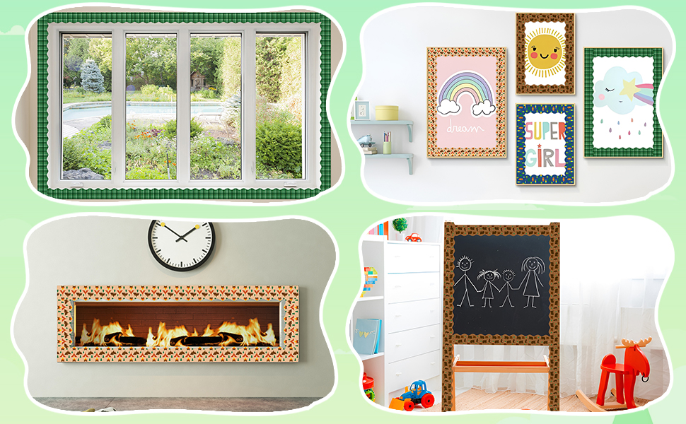 woodland campfire scalloped border trim back to school classroom office home