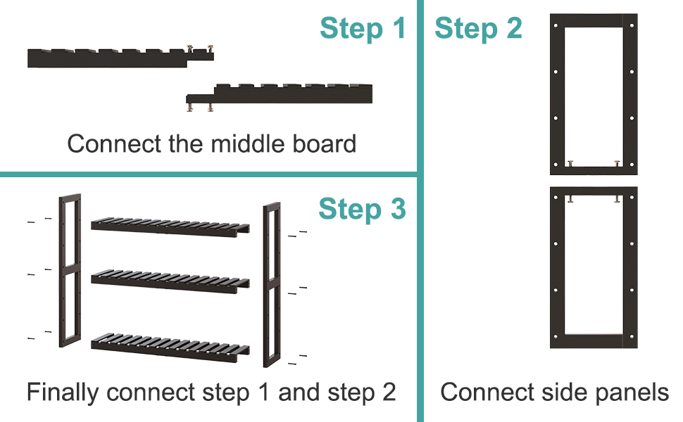 viewcare Bathroom Shelves for Storage, Black Bathroom