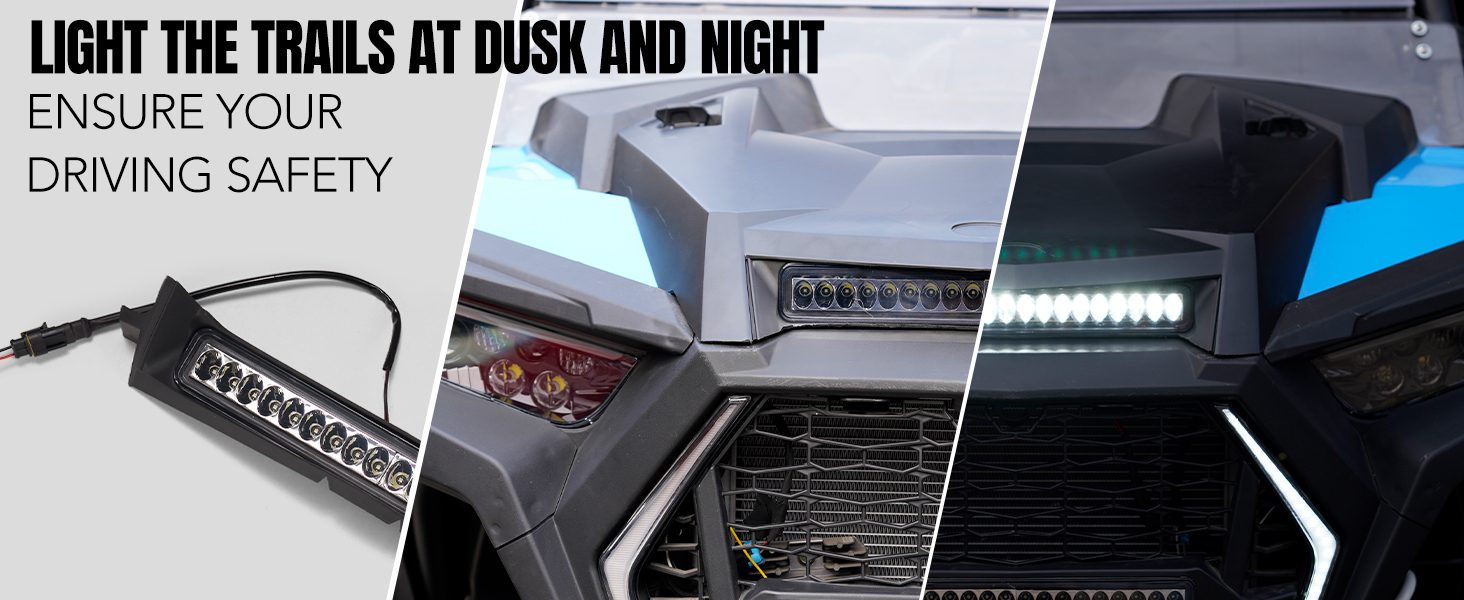 A & UTV PRO LED HOOD SCOOP LIGHT FOR POLARIS RZR XP 1000 2019-2023