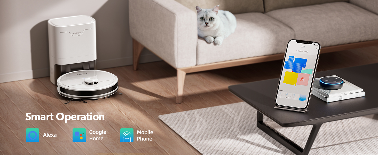 HONITURE Robot Vacuum Cleaner with Mop, 3500pa Robot Hoover with Lidar