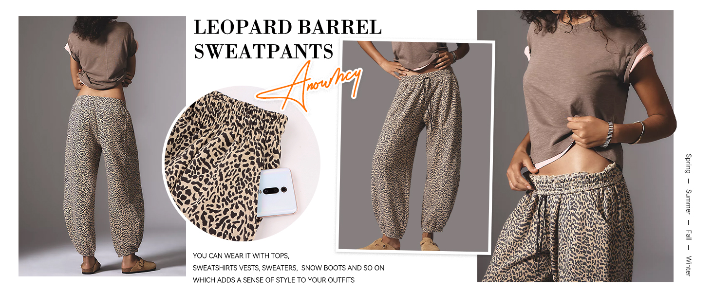 Leopard Pants Women