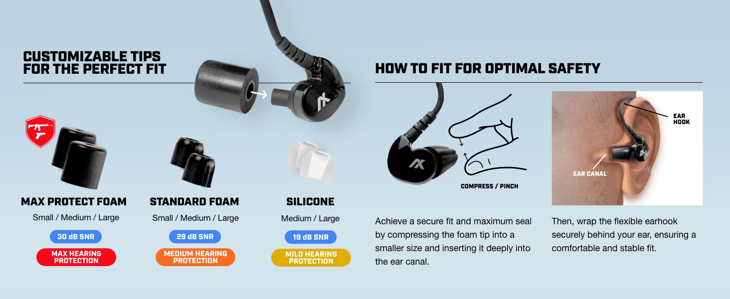 AXIL GS Extreme 2.0 Shooting Ear Buds Hearing Enhancement