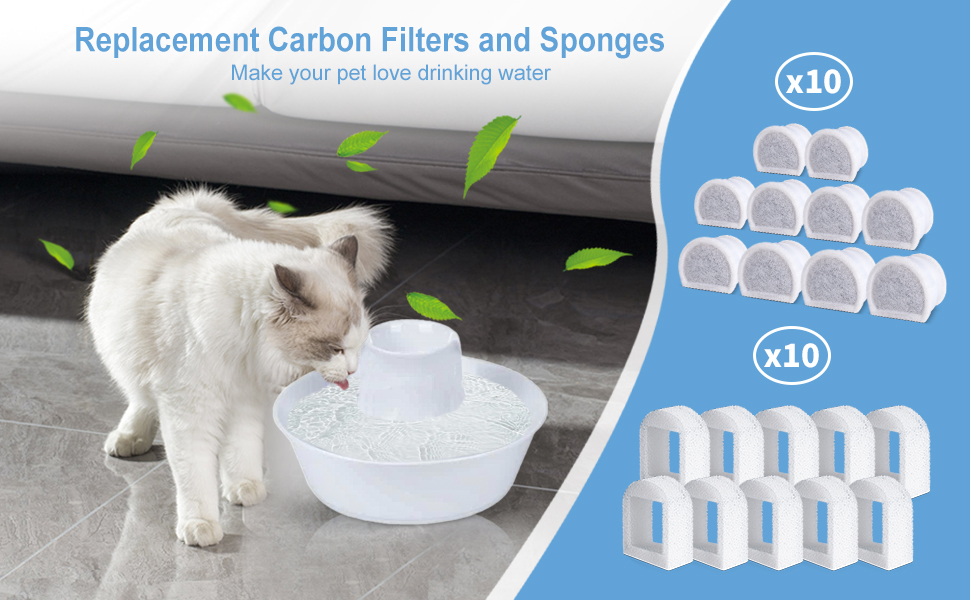 pet water fountain filter replacement