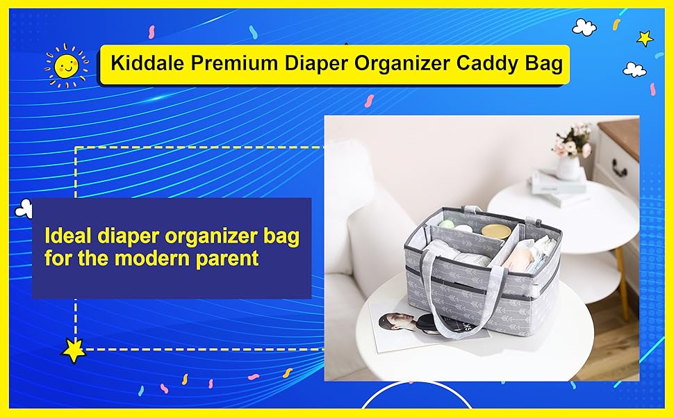 Kiddale Caddy Diaper Bag Effortless Organization & Style Perfect
