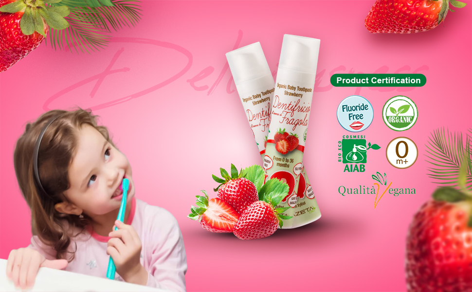 Buy Azeta bio Organic Baby Toothpaste Strawberry Flavor, 50ml Online at