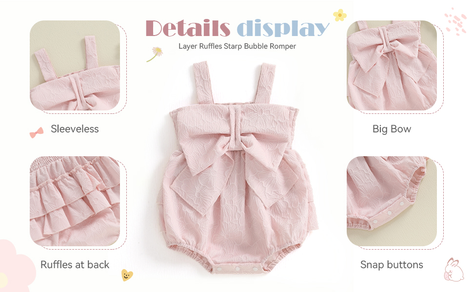 baby girl solid color romper