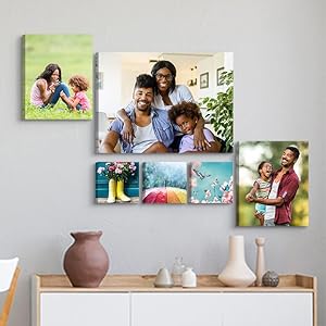 Canvas Prints with Your Photos Personalized Pictures Gifts Wall Art Home Decor Customized Printing