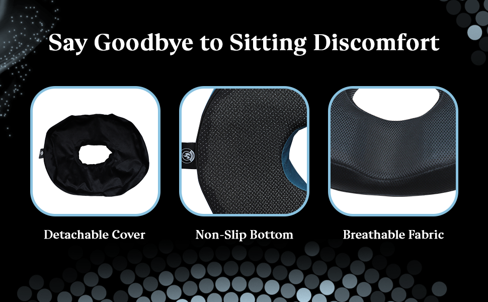 X&C Gel Seat Cushion Donut Pillow for Tailbone Pain