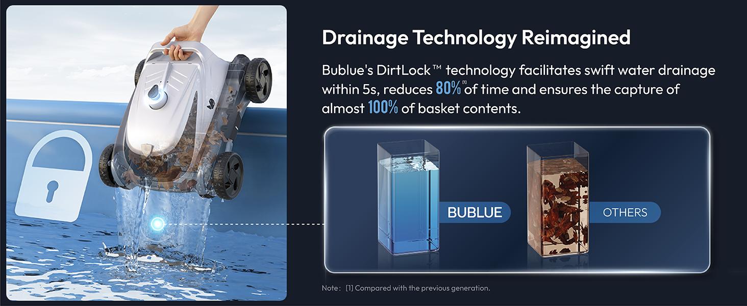 Bublue pool robot vacuum