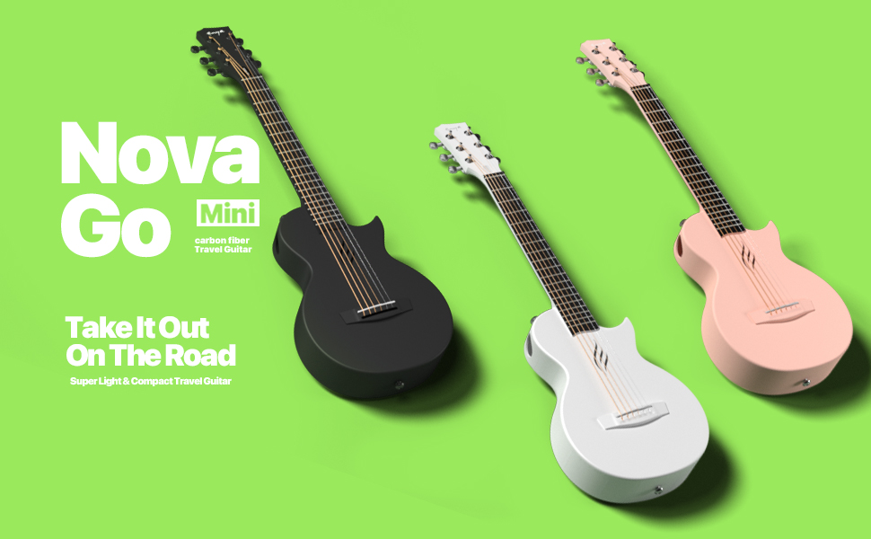 オールカーボン Mini Guitar <ENYA NOVA AI / BLK> Enya Nova Go Mini Carbon Fiber Acoustic Guitar 1/4 Size