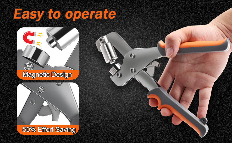 Ösenzange, Profi Ösenzange set mit 300 Ösen (Ø 10mm), Ösenpresse ...