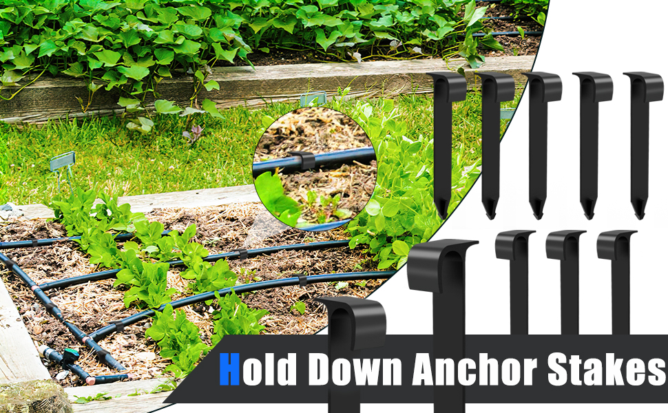 100PCS 1/2 Inch Irrigation Tubing Hold Down Anchor Stakes