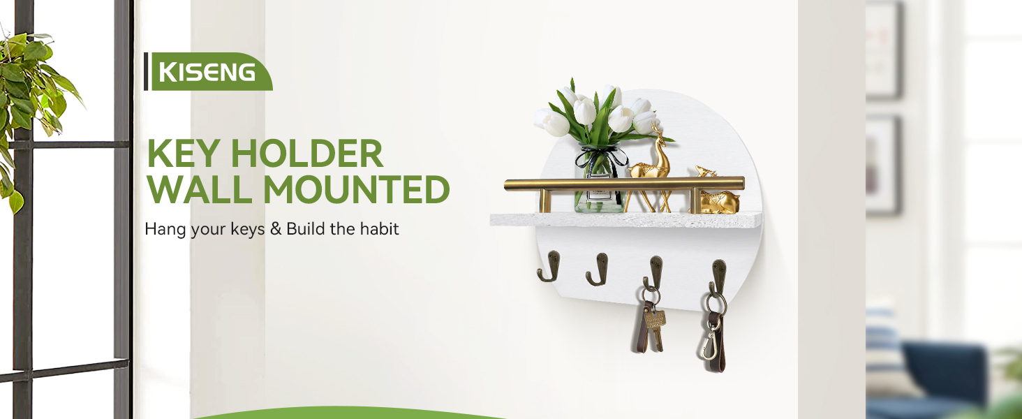 KEY HOLDER WALL MOUNTED Hang your keys & Build the habit
