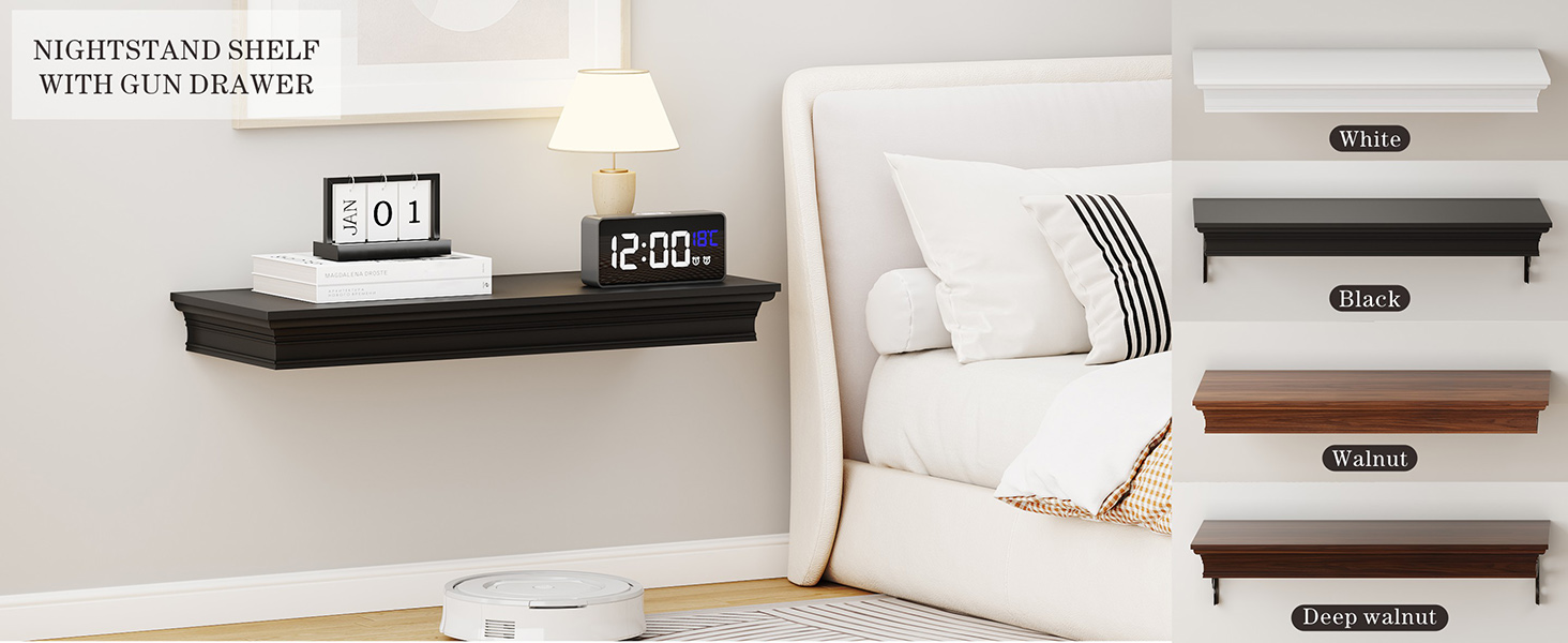 Secret Home Decor with Hidden Storage, Floating Night Stand