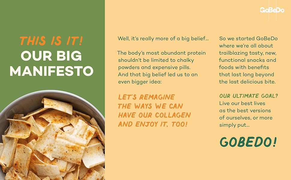 gobedo protein chips collagen snacks