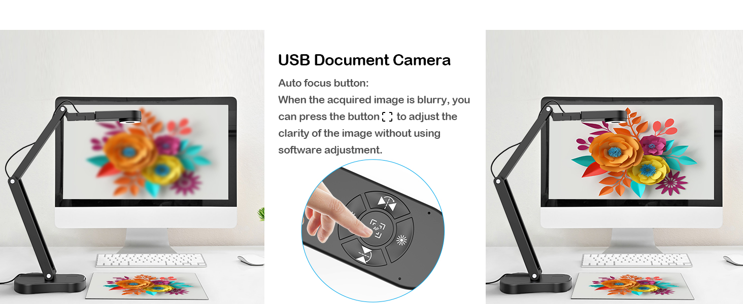 PAKOTOO 8MP USB Document Camera for Teachers and Classroom