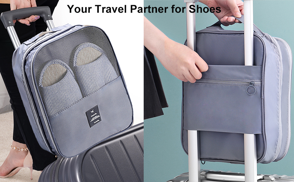 Shoe Bags for Travel, Holds 3 Pair of Shoes Travel