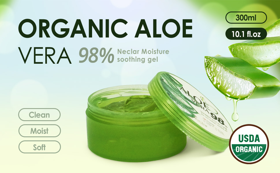 低価格の Neclar オーガニックアロエベラスージングジェル Organic Aloe Vera Gel アロエジェル sunburn