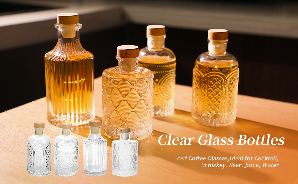 Amazon.com: Clear Glass Bottles 6 oz - 200ml [Pack of 6