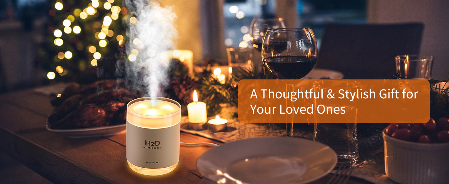 SmartDevil Small Humidifier, 500ml Portable Mini Humidifier, USB Personal Desk