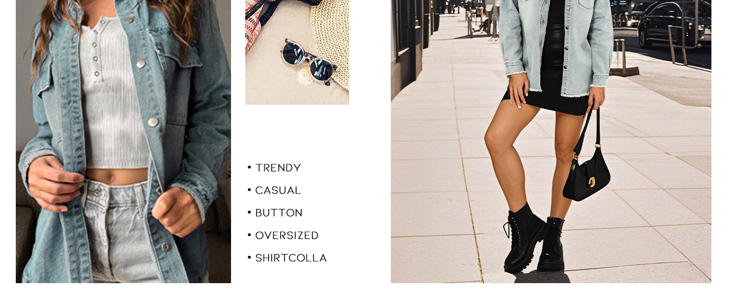 Nashville Outfits for Women Going Out Casual Jean Shirts Tops for Women Denim