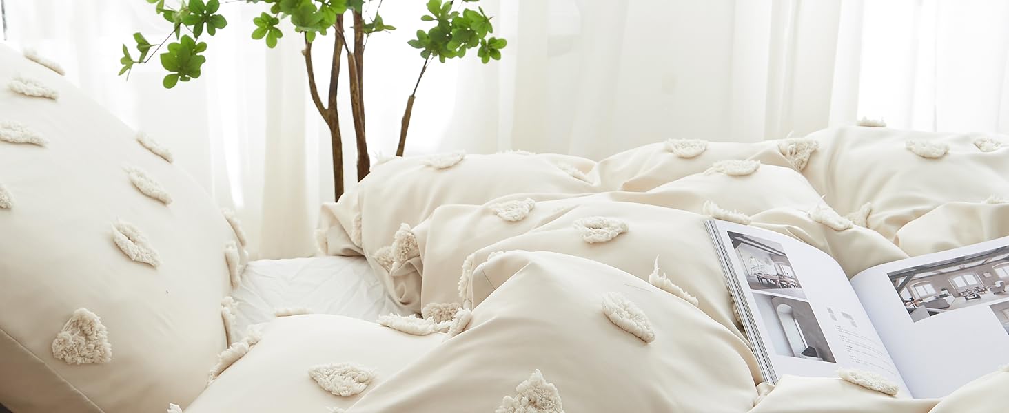  Getuftet Stickerei Boho Bettwäsche-Sets