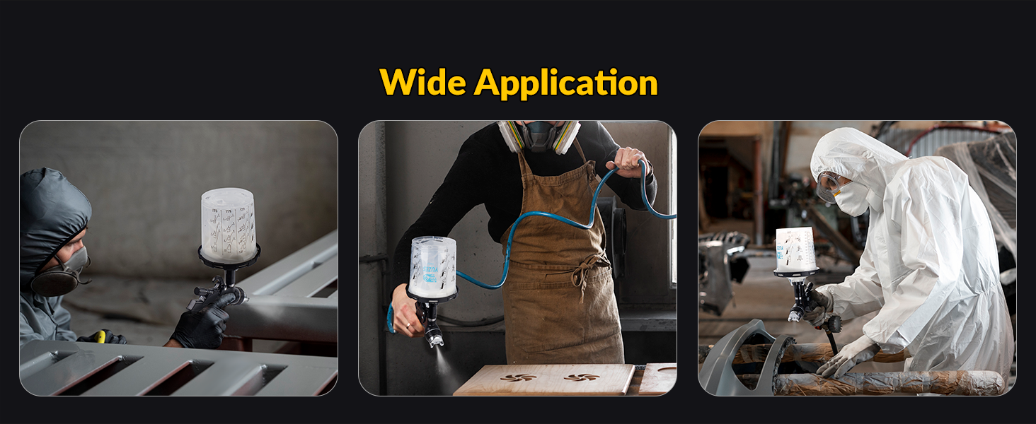 Wide Application disposable paint gun cups