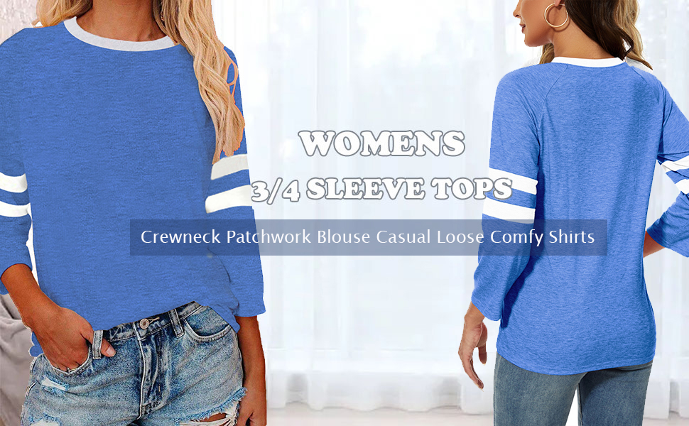 Crewneck patchwork blouse