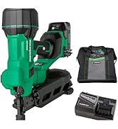 Metabo HPT 18V MultiVolt Brushless Cordless Coil Roofing Nailer Kit, 1-3/4