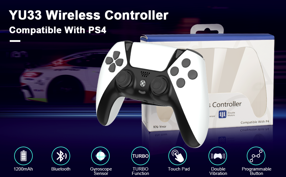 YU33 Ymir Controller for PS4 Controller, Elite Control Remote Fits Playstation 4