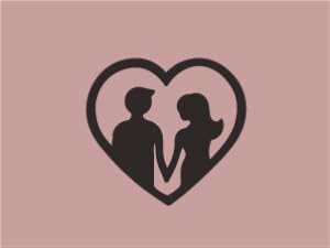 icon showing a couple in a heart
