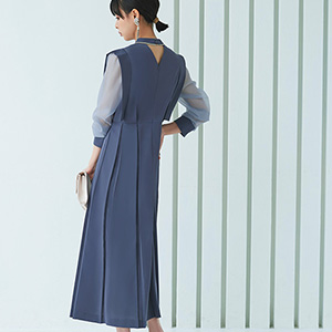 Amazon | [ルイ ルエ ブティック] シアースリーブ プリーツ