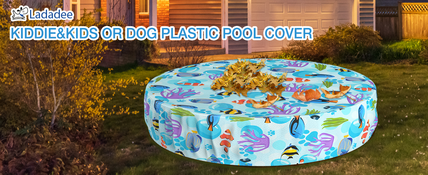Ladadee Foldable Round Dog Swimming Pool Cover, for 32"/63