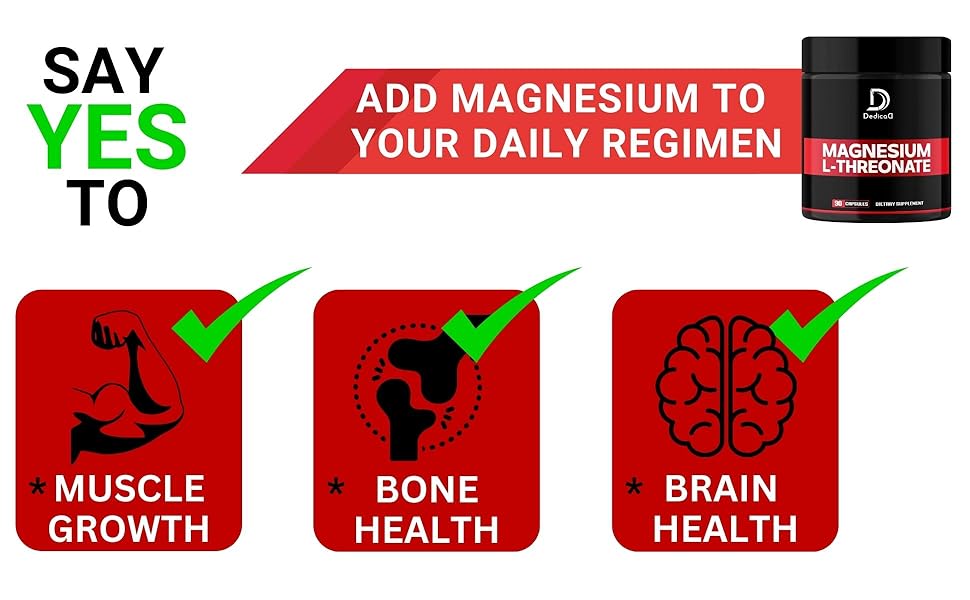 2000mg Magnesium LThreonate Capsules 90 Capsules 144mg Elemental Magnesium per