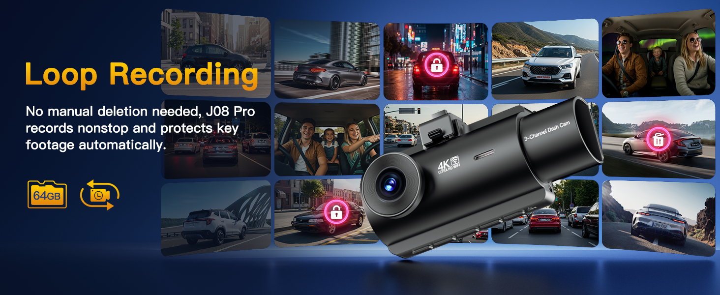 3 channel car camera