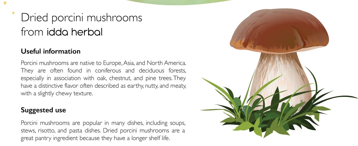 Dried porcini mushrooms idda herbal uk