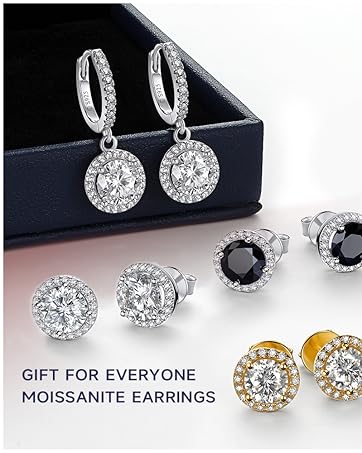 MomentWish moissanite earrings for women