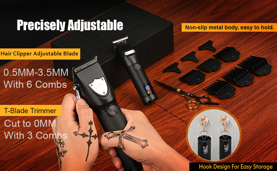 YiLFo Hair Clippers for Men Cordless Barber Clippers for Hair Cutting