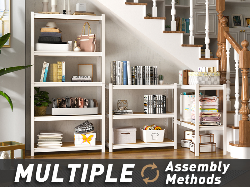 PrimeZone 28" W x 12" D x 59" H Storage Shelves, 5Tier