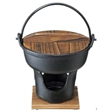 Used鋳鉄製いろり鍋(木蓋付き)&鉄のどんぶり5点セット Amazon.co.jp: イシガキ いろり鍋 黒 16cm 木蓋付き コンロ